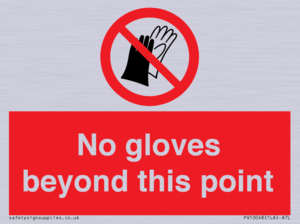 No gloves beyond this point